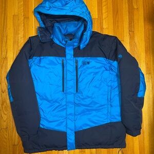 Mountain Hardwear Men's Blue and Black Puffer Jacket